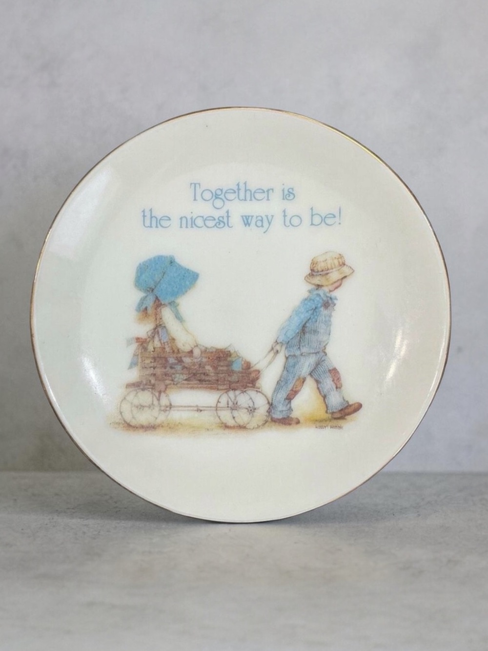 Vintage Holly Hobbie Lasting Treasures Genuine Porcelain Collective 4” Plate